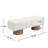Beige Chenille Upholstered No-Assembly Dining/Entry/Bedroom Bench Ottoman With Wood Legs & 300 LBS Capacity-2053655769