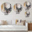 Golden Minimalist Abstract I - Horloge murale abstraite-101237391