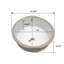 Lavabo de salle de bain rond en céramique avec trop-plein 15,75 "X 15,75"