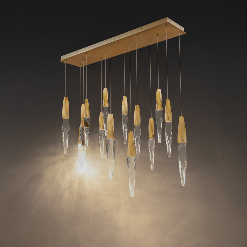 Kindjal 14 - Light LED Pendant, Aged Brass