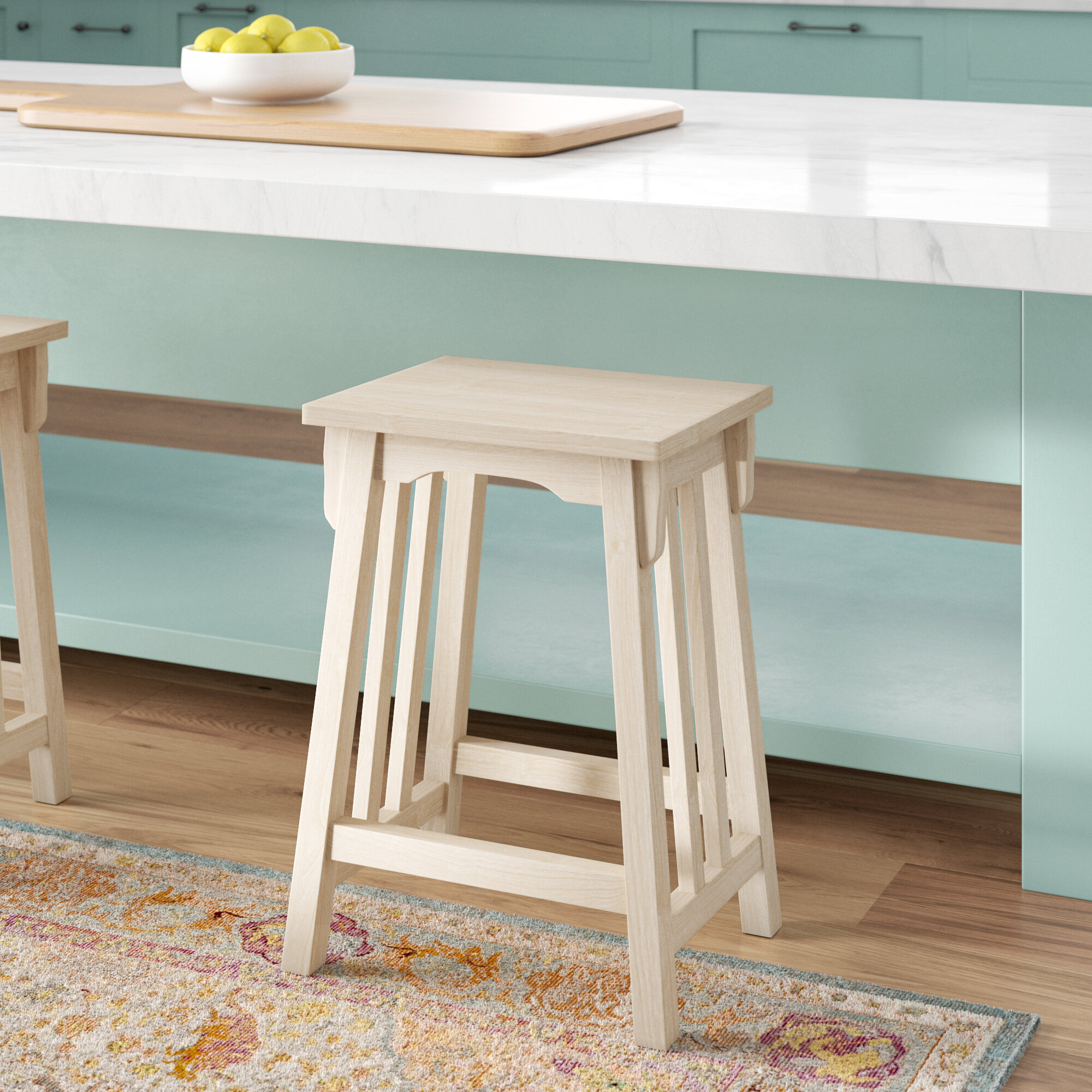 Mistana Lynn Solid Wood 24 Counter Stool Reviews Wayfair   Lynn Solid Wood 24 Counter Stool 