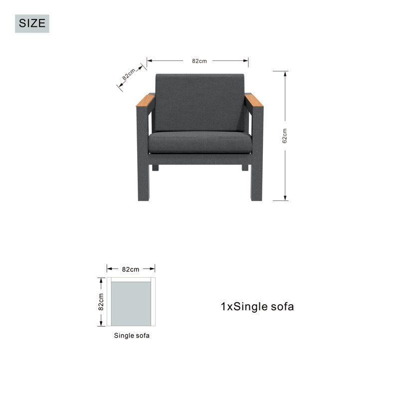 82cm Wide Patio Sofa
