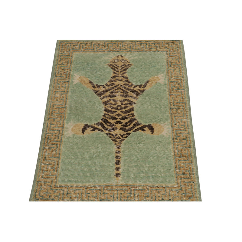 Distressed Homage Wool Animal Print Area Rug, Rectangle 6' x 9'