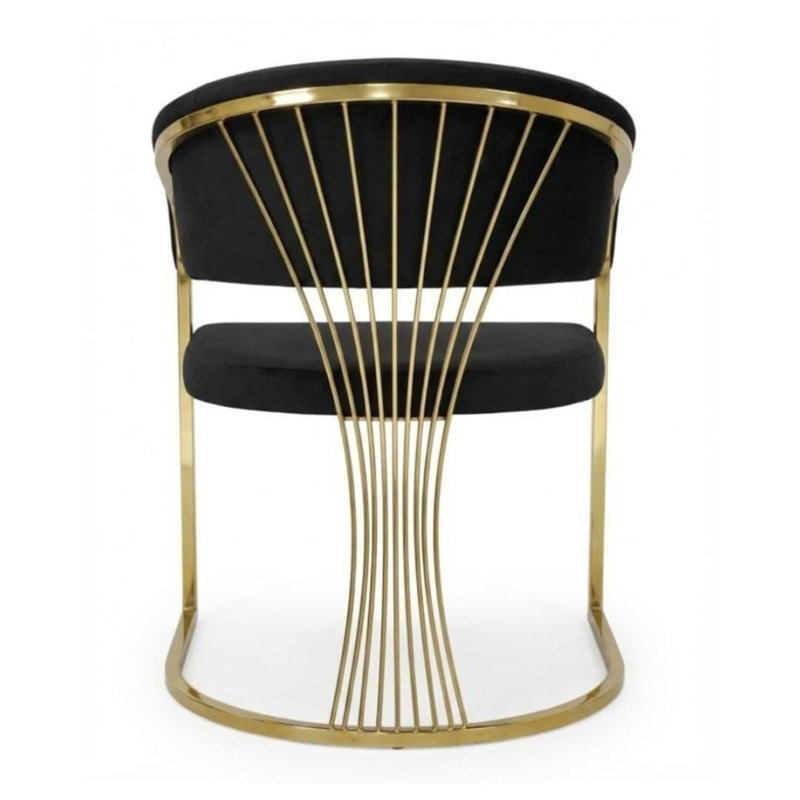 Leather Upholstered Dining Chair, Black