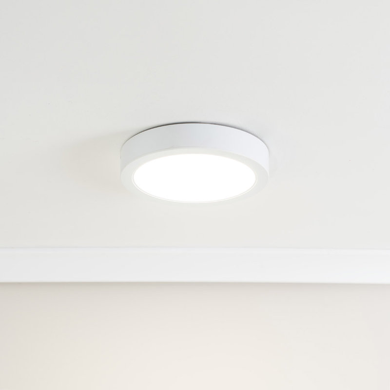 Clementie Plastic LED Flush Mounted Sconce, Natural