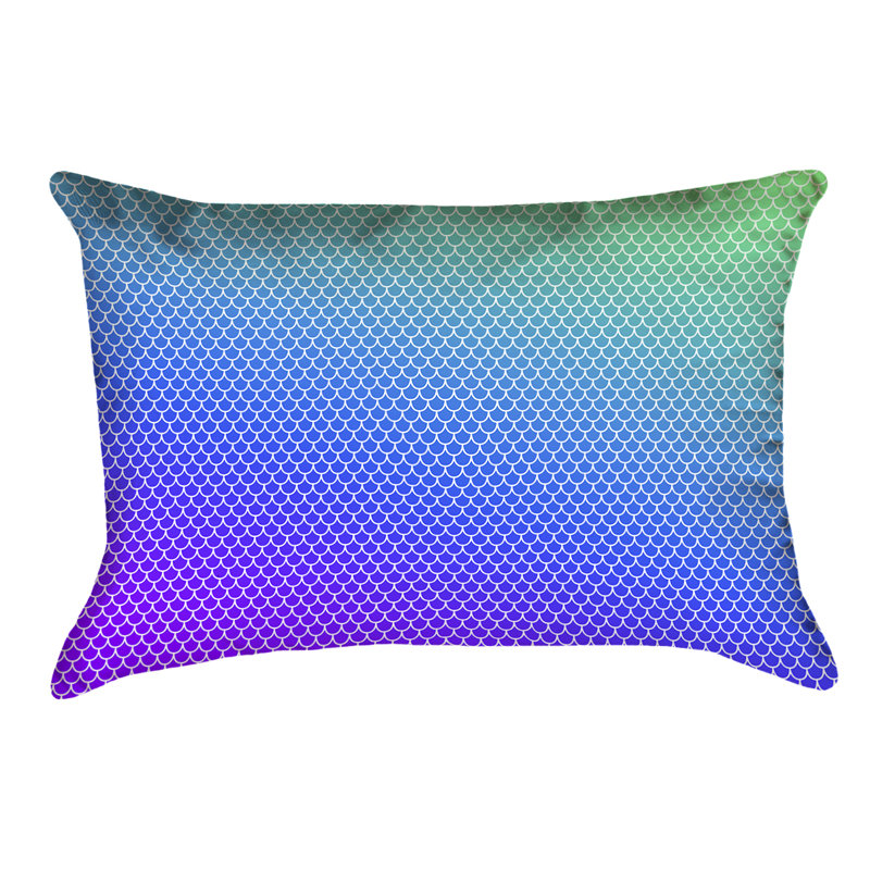 Coussin Katelyn Elizabeth, Polyester sergé, Paon