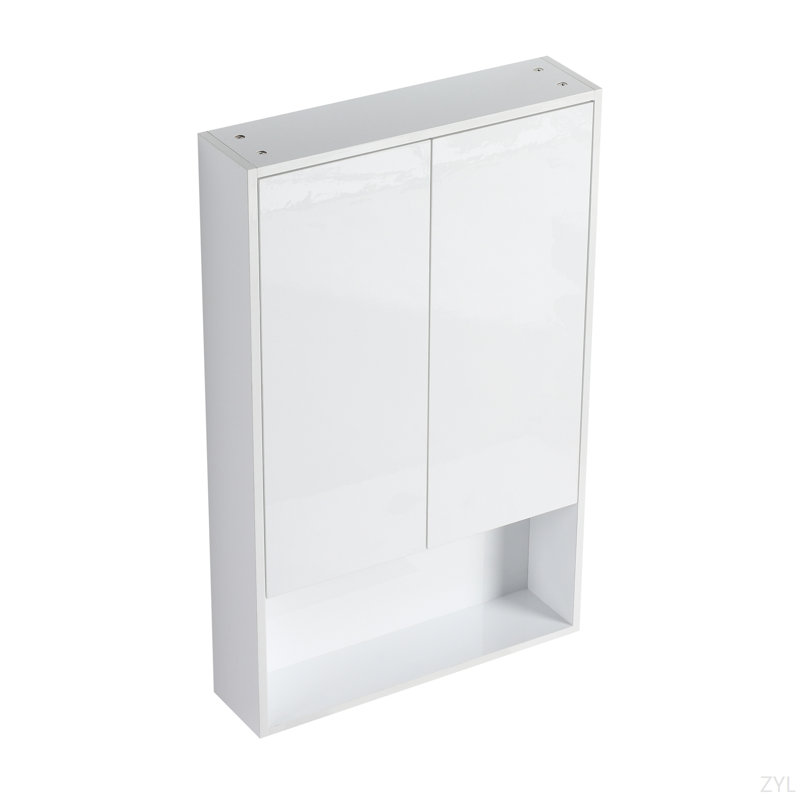 Bathroom Storage Cabinet,Soft Close Drawer,Glossy White