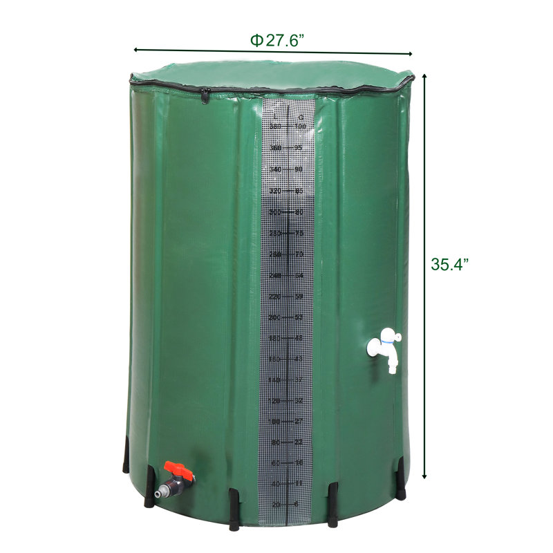 100 gallons Ensemble de déflecteur de pluie pliable résistant aux intempéries