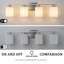 Applique murale moderne 4 lumières pour salle de bain brun foncé avec abat-jour en verre givré Modern Modern-868439806
