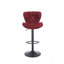 Ensemble de deux tabourets de bar de haute qualité avec repose-pieds en poudre, base pivotante et levage mécanique réglable en hauteur pour une utilisation polyvalente