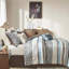 L'édredon 7 pièces - avec un magnifique imprimé géométrique, la conception rembourrée et lavable comprend 1 édredon, 2 taies décoratives, 3 coussins décoratifs, jupe de lit, machine
