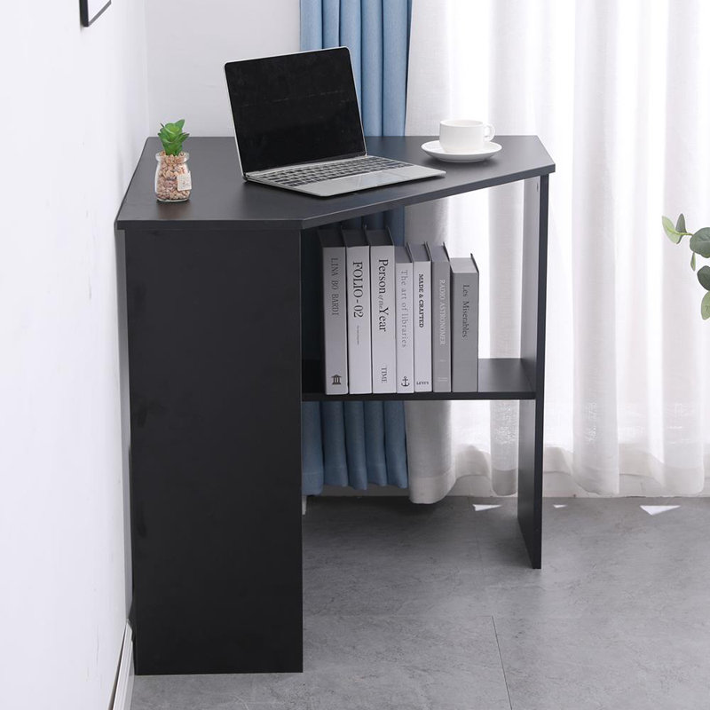 Zytavious Corner Computer Desk, Black