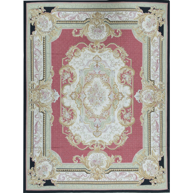 Aubusson Wool Oriental Area Rug