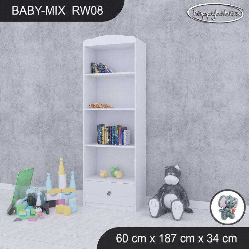 Baby Mix 187cm H Kids Cube, 187cm H x 60cm W x 34cm D, White