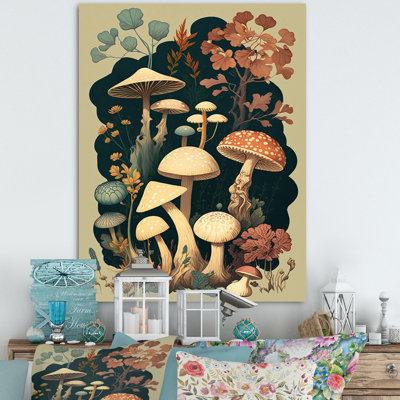 «Vintage Mushroom Amanita Muscaria I», reproduction sur toile