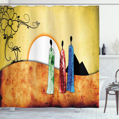 Jodie Shower Curtain with Hooks Included