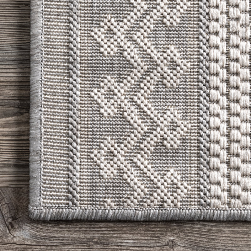 Tapis intérieur / extérieur gris Altus, Rectangle 5 pi x 8 pi