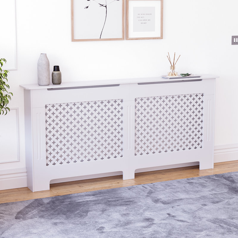 Reta Radiator Cover, 82cm H x 172cm W x 19cm D, White