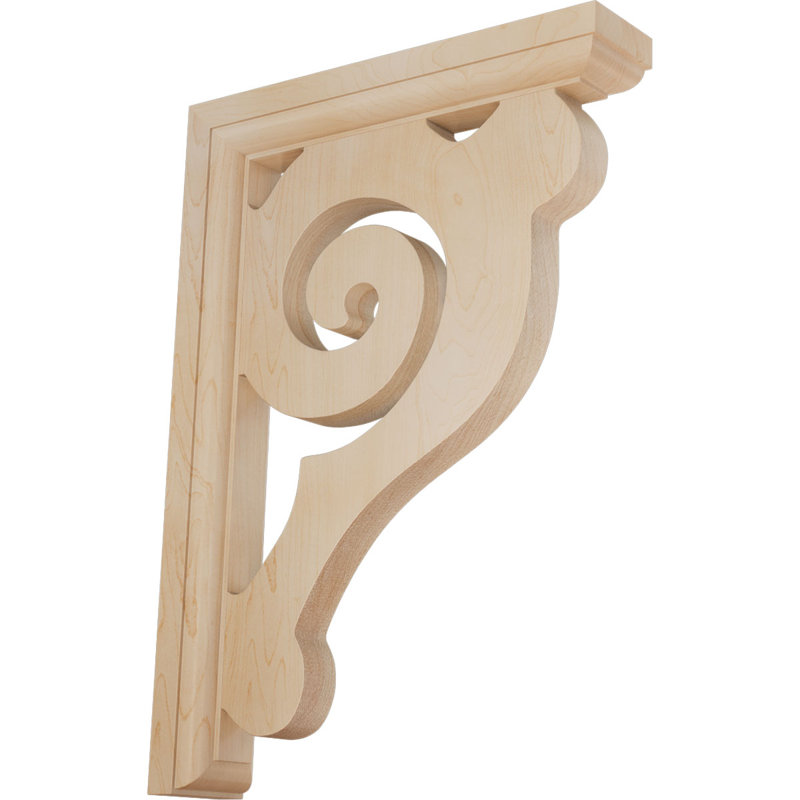 Support en bois Bulwark H 8,5 po x l 1,5 po x P 6 po, Érable