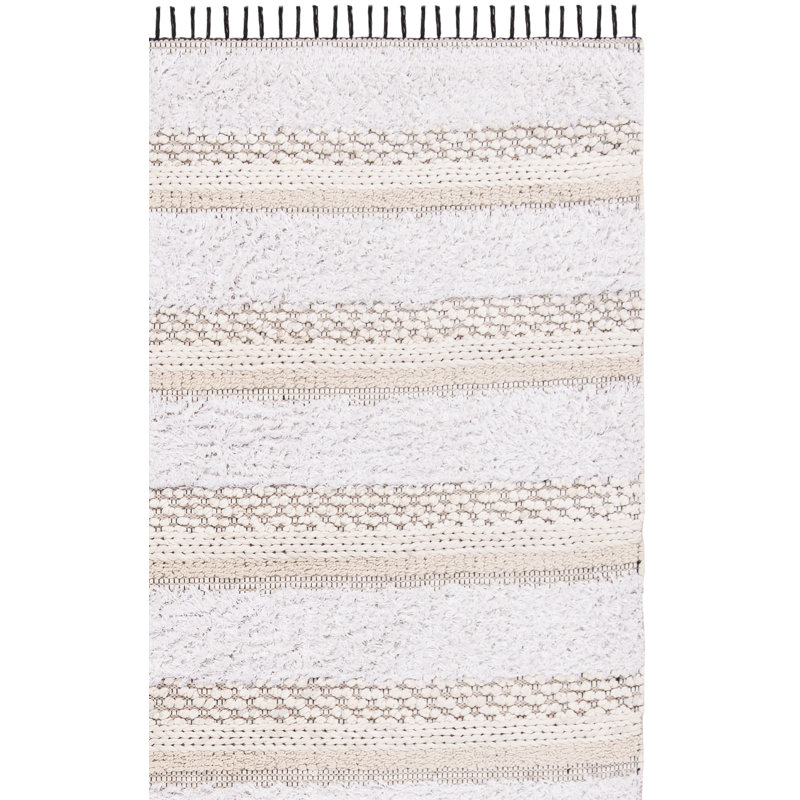 Rusanda Flat Weave Cotton Striped Rug, Rectangle 8' x 10'