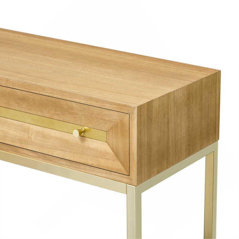 Zephira Console Table With 2 Drawers, Natural