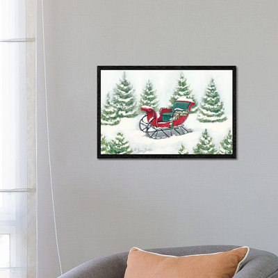 Tree Farm Sleigh 1 Piece Wall Art on Canvas