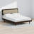 Benoni Wooden Bed With Taupe Cushion-107276661-107276662