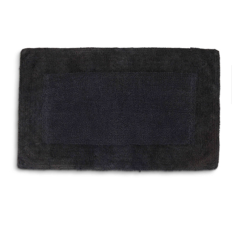 Tapis pour salle de bain extra peluche Lankford, l 21 po x L 34 po, Charbon