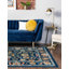 Tapis bleu / jaune / orange à motif floral Arenas-451648533