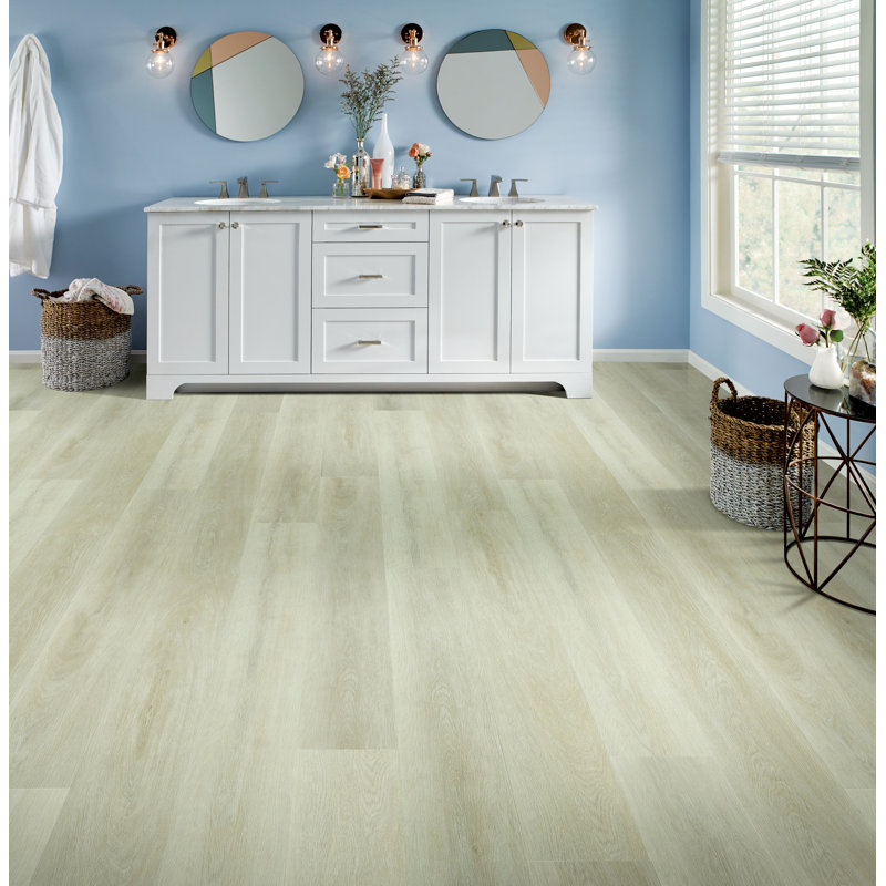 Vinyasa 5mm Thick 8.9'' W x 60'' L Vinyl Plank, Natural Ecru