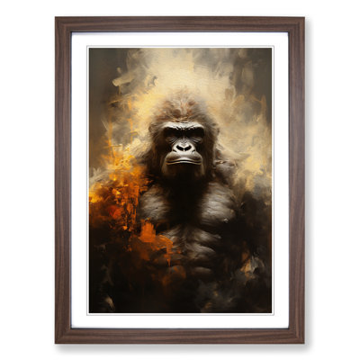 Gorilla Conceptual - Single Picture Frame Print on Wood