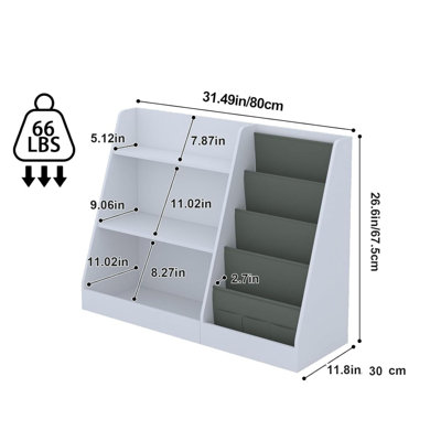 67.5 cm H x 80 cm W Bookcase