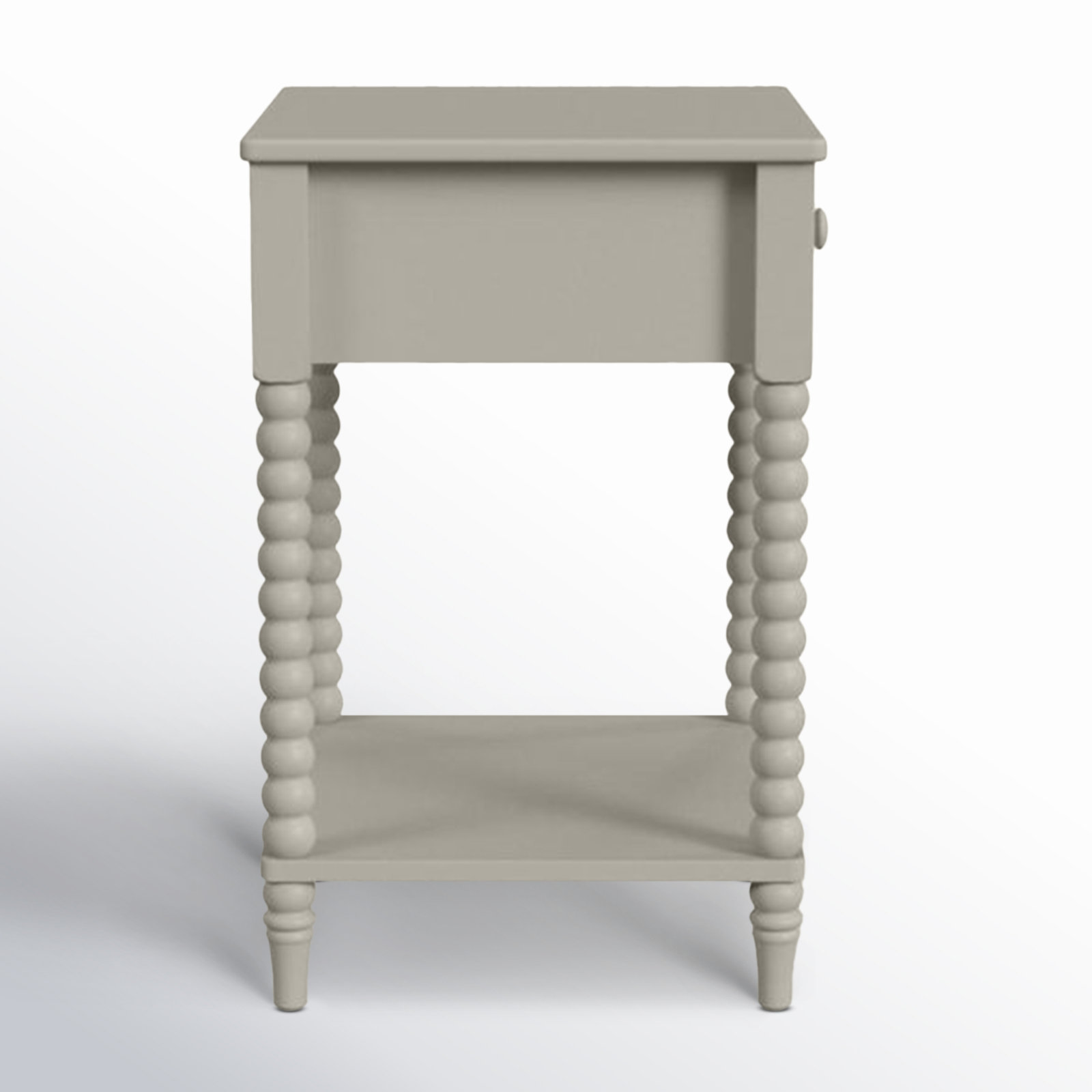 Benbrook 1-Drawer Mahogany Nightstand, Gray