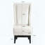 Fauteuil d'appoint à dossier haut en similicuir - blanc - à oreilles - pieds en bouleau-1000533578
