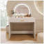 Coiffeuse élégante avec miroir lumineux à écran tactile et tiroir spacieux pour l'organisation de la chambre à coucher-129911208