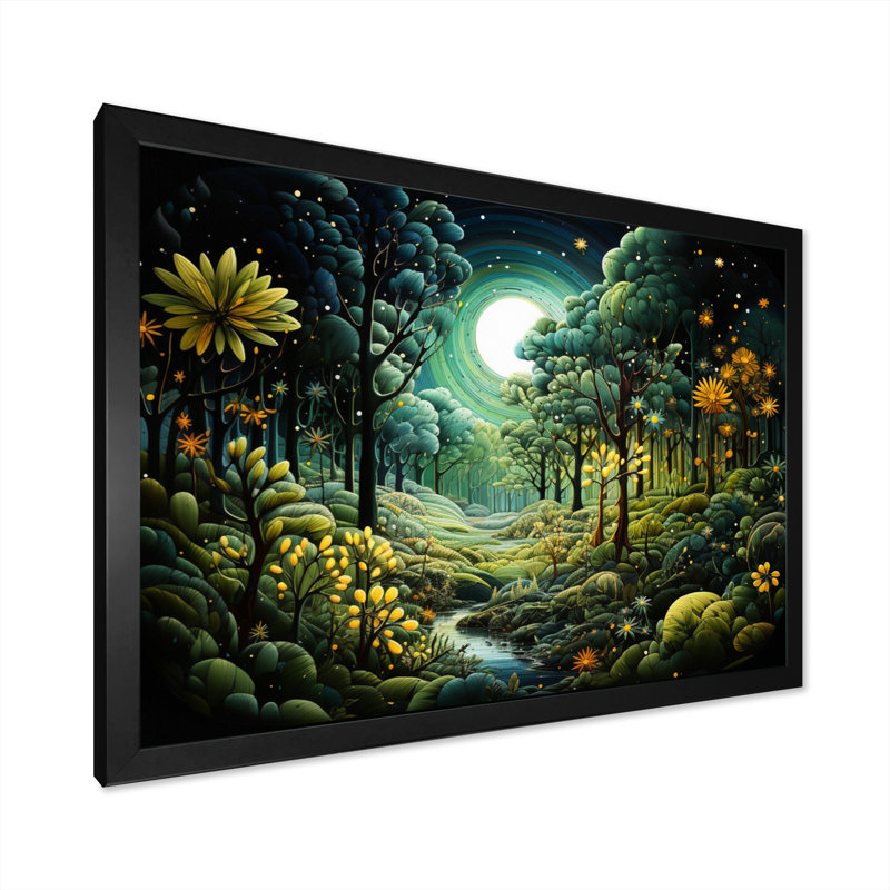 «Beverlyann Forest Enchanted Forest Pointillism II - Forest», reproduction sur toile, H 24 po x l 32 po x P 1 po