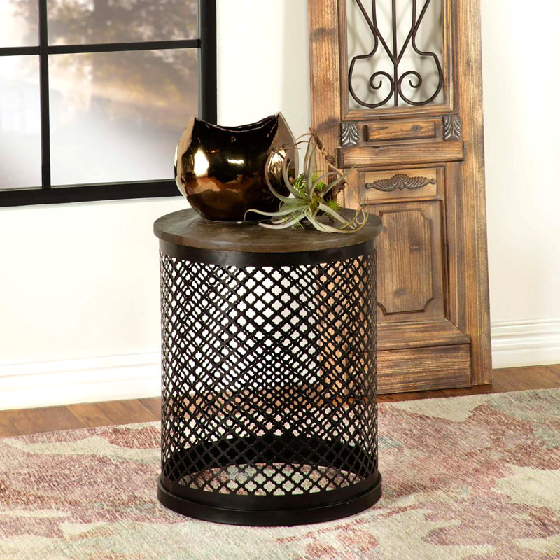 Table d'appoint naturelle et noire