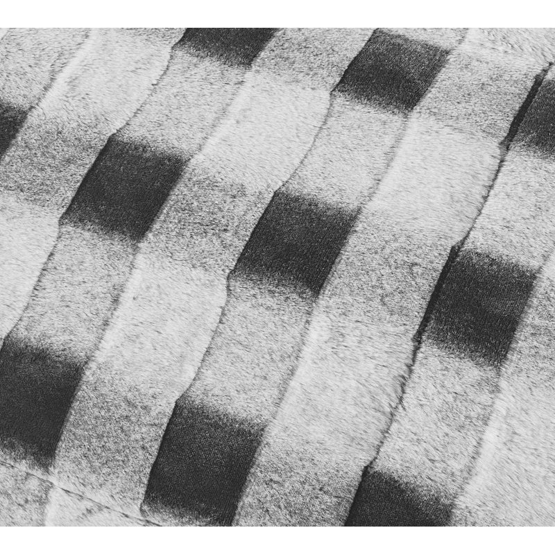 Polyester Geometric Bedspread with Pillow Shams Included, Super Double Bedspread + 2 Standard Shams, Grey