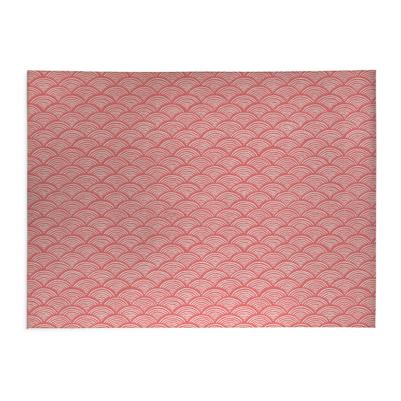 Tapis de cuisine Rolling Waves, Vieux rose, Rectangle 5 pi x 7 pi