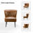 Leona 26" W Faux Leather Tufted Side Chair With Metal Base-637732005
