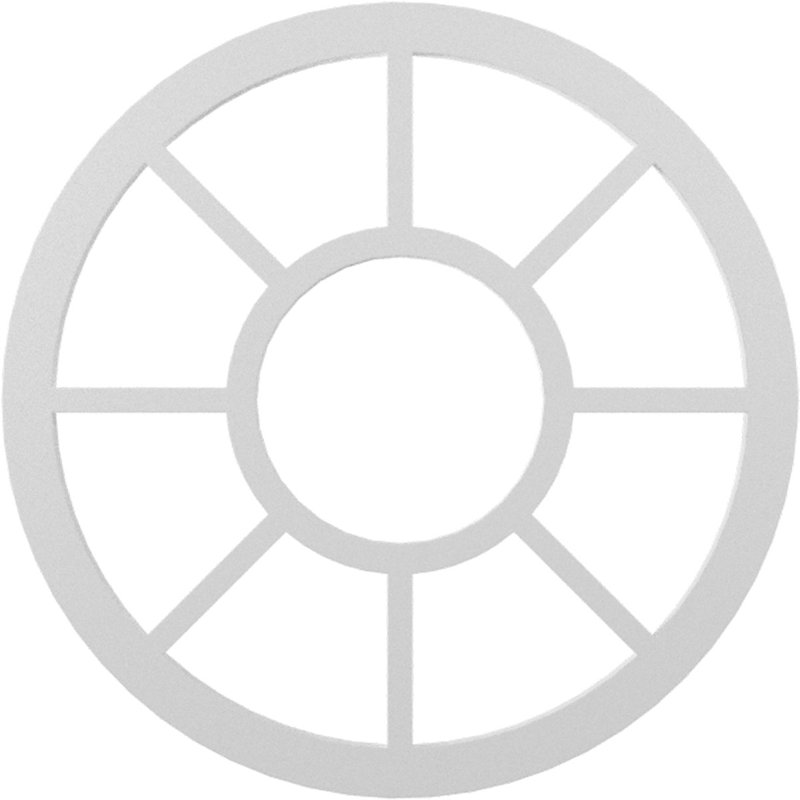 Médaillon de plafond de 18 po x 18 po x P 6 1/2 po x P 1/2 po Grace, H 18 po x l 18 po x P 0,50 po, Inachevé