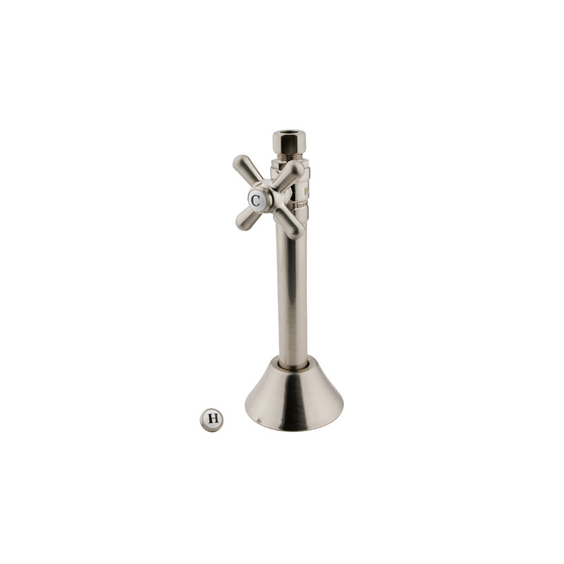 Made to Match Straight Stop Valve, Brushed Nickel