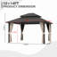 Pavillon de jardin en métal avec double toit-122306187