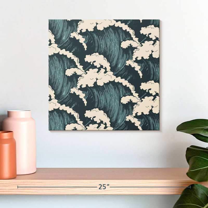Kerner Waves Seamless Pattern, 16" H x 16" W