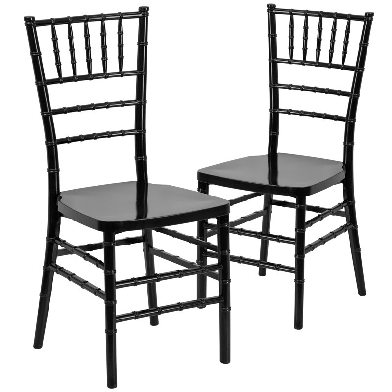 Elegant Black Resin Chiavari Stacking Chair for Events