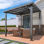 Pavillon de jardin à toit rigide avec toit incliné en acier galvanisé