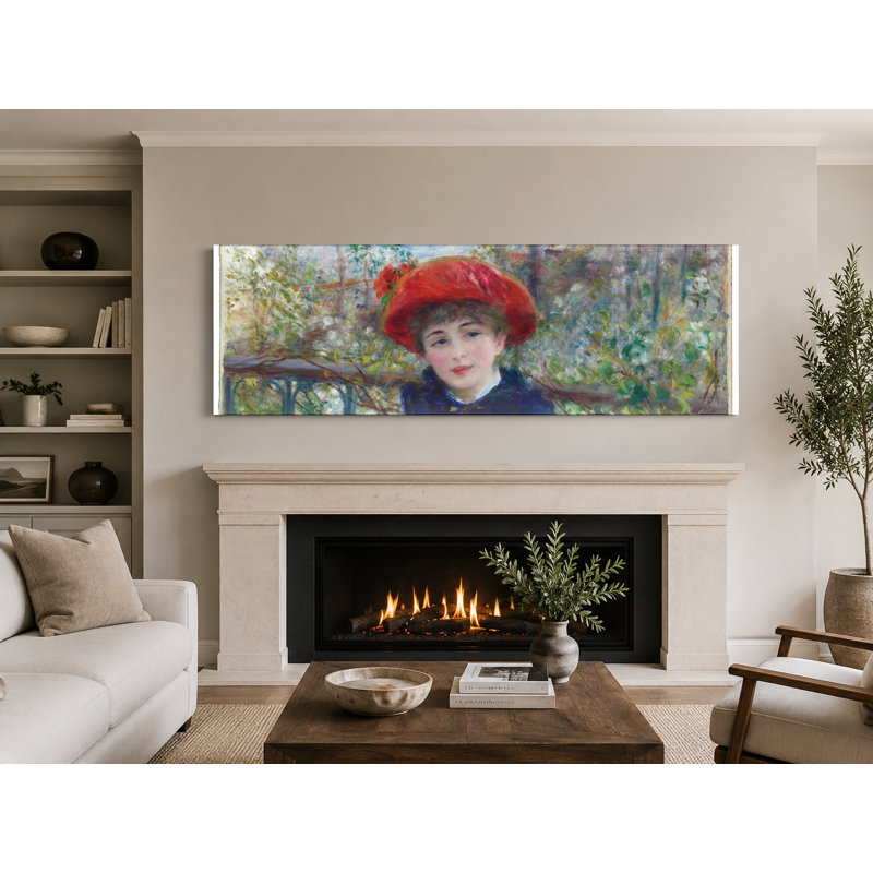 Deux soeurs (sur la terrasse) (1881) - Art mural sur toile panoramique, 30" W x 10" H