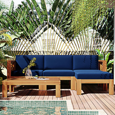 Ensemble de canapé modulaire 5 pièces avec coussins