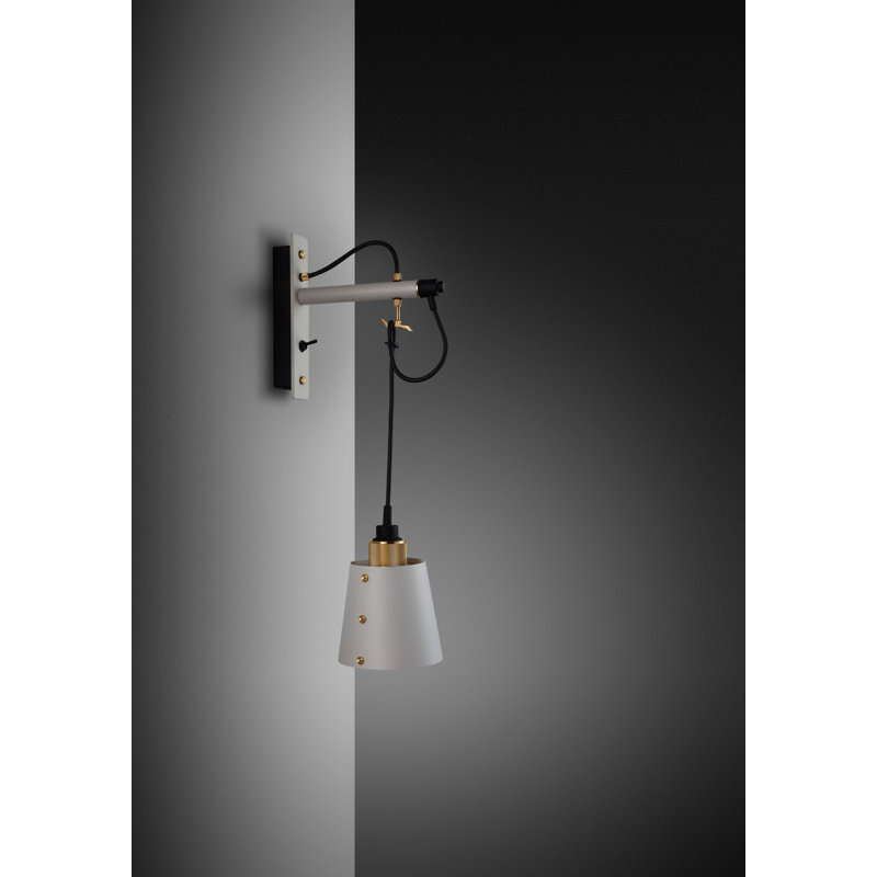 Armed Sconce, 5.1 x 5.5, Stone/Brass