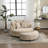 Upholstered Barrel Chair With Ottoman-100891572